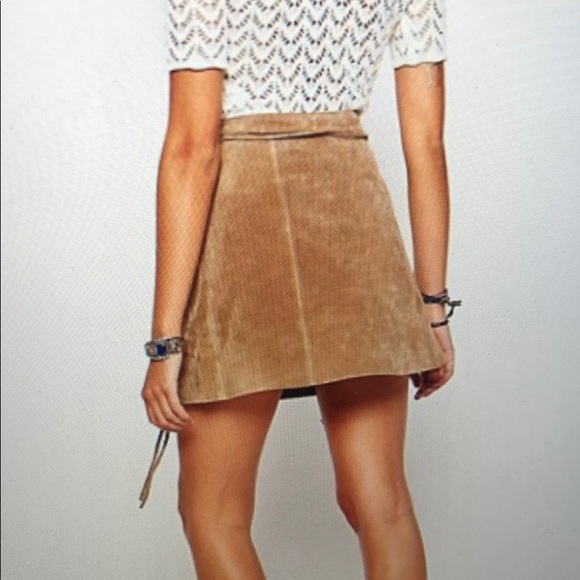 Suede wrap front skirt - Picture 6 of 6